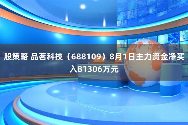 股策略 品茗科技(688109)8月1日主力资金净买入81306万元