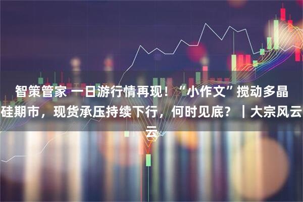 智策管家 一日游行情再现！“小作文”搅动多晶硅期市，现货承压持续下行，何时见底？｜大宗风云