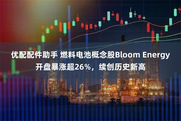 优配配件助手 燃料电池概念股Bloom Energy开盘暴涨超26%，续创历史新高