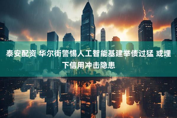 泰安配资 华尔街警惕人工智能基建举债过猛 或埋下信用冲击隐患